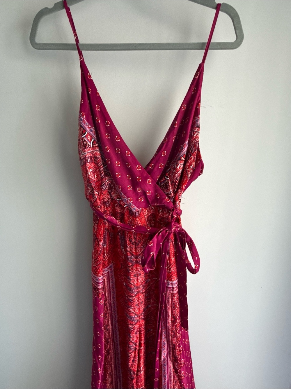 Free People Magenta Floral Print Maxi Dress